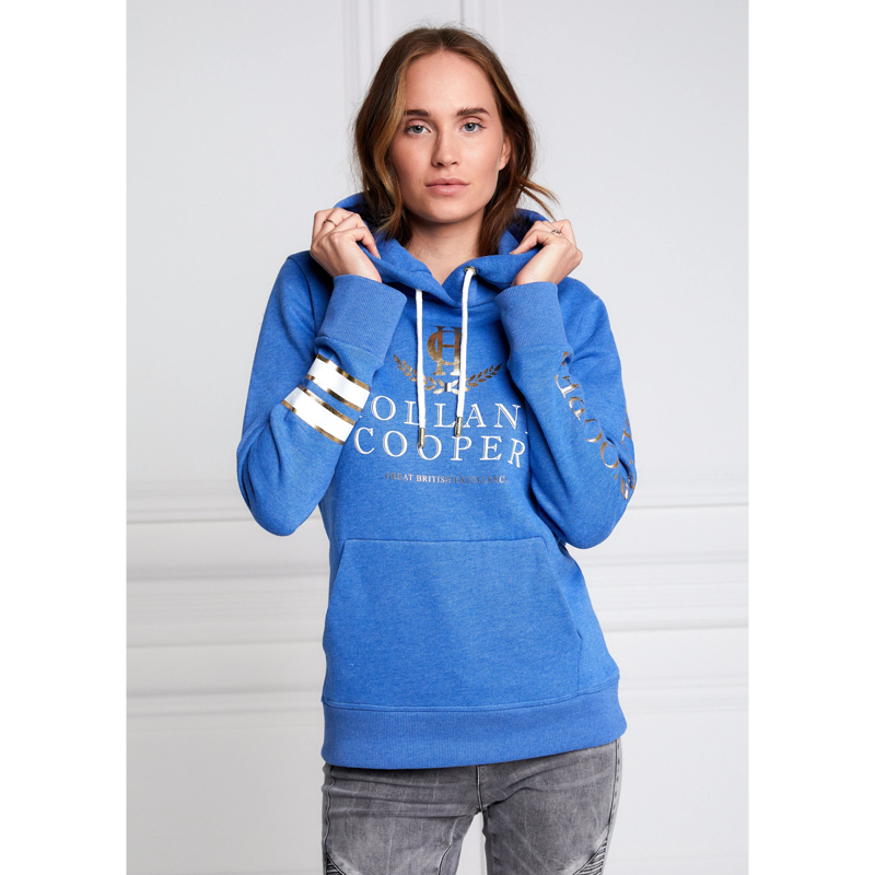 Holland Cooper HC Heritage Hoodie - Deep Cobalt Marl-1